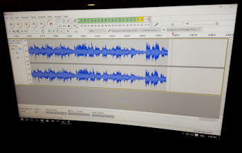 Live screen shot of Audacity in action