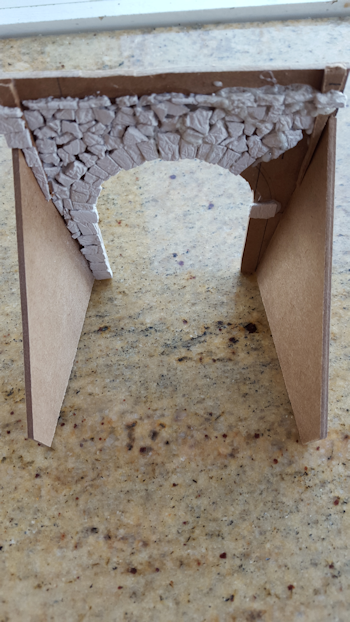 The Bolt Tor tunnel portal - 2mm MDF and DAS clay chips